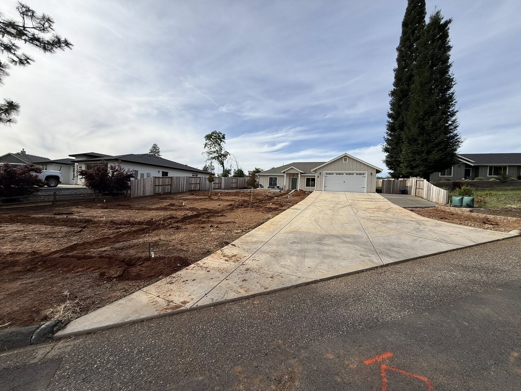 Clean property edge and driveway
